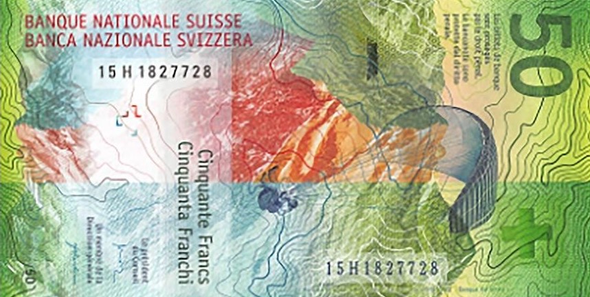 Back of Switzerland p77b: 50 Franken from 2016