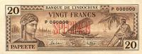 Gallery image for Tahiti p20s: 20 Francs