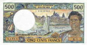 Gallery image for Tahiti p25b2: 500 Francs