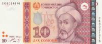 p24a from Tajikistan: 10 Somoni from 2013
