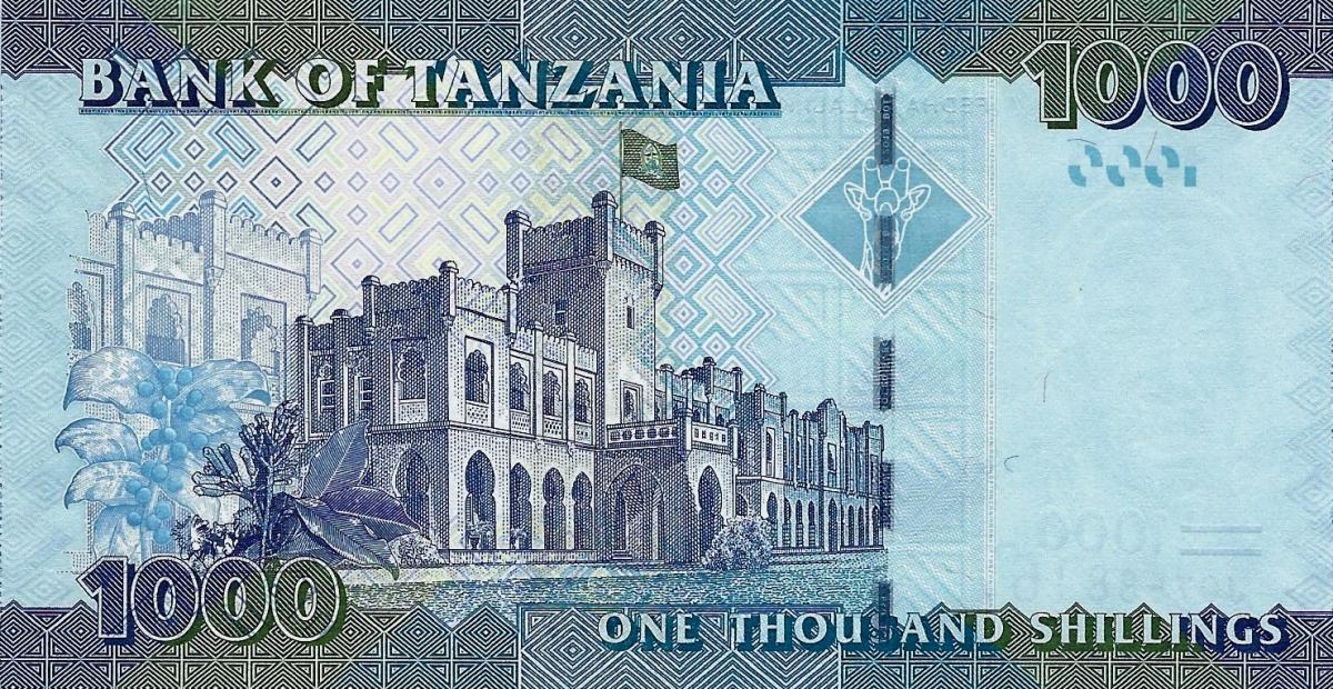 Back of Tanzania p41c: 1000 Shilingi from 2019