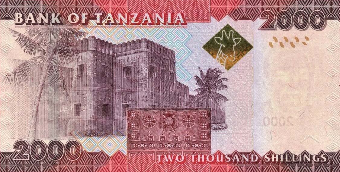 Back of Tanzania p42b: 2000 Shilingi from 2015