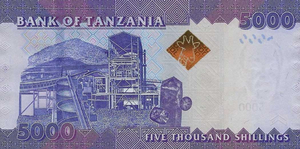 Back of Tanzania p43b: 5000 Shilingi from 2015