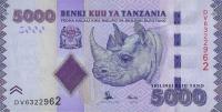 p43b from Tanzania: 5000 Shilingi from 2015