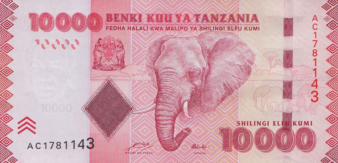 Front of Tanzania p44a: 10000 Shilingi from 2010