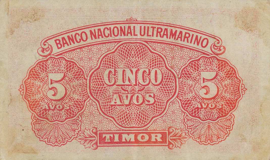 Back of Timor p12: 5 Avos from 1940
