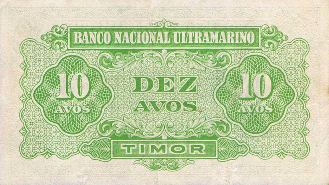 Back of Timor p13: 10 Avos from 1940