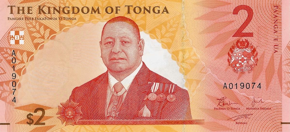 Front of Tonga p50a: 2 Pa'anga from 2023