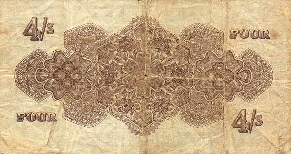 Back of Tonga p5b: 4 Shillings from 1936
