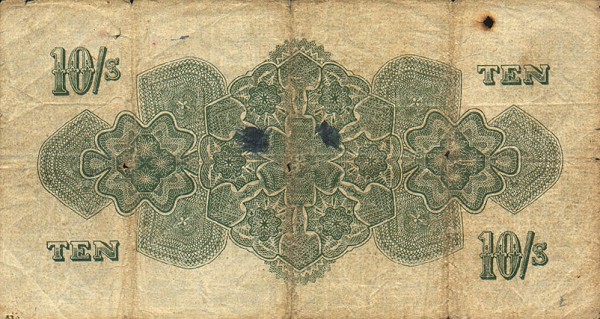 Back of Tonga p6: 10 Shillings from 1936
