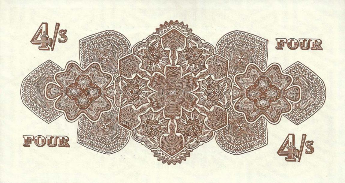 Back of Tonga p9e: 4 Shillings from 1966