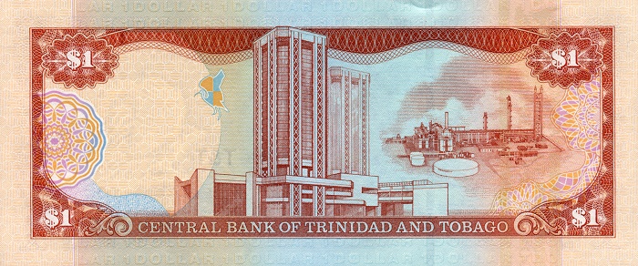 Back of Trinidad and Tobago p41a: 1 Dollar from 2002