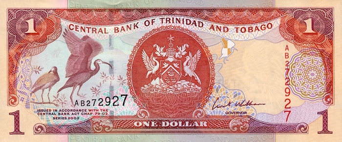 Front of Trinidad and Tobago p41a: 1 Dollar from 2002