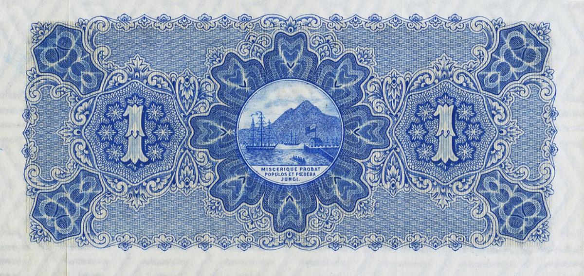 Back of Trinidad and Tobago p1s: 1 Dollar from 1905
