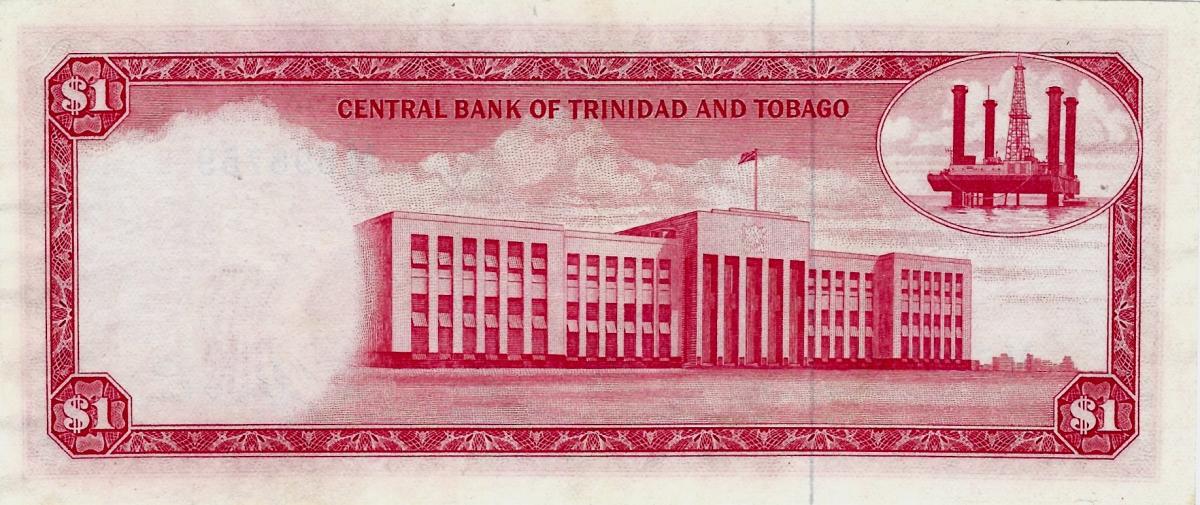 Back of Trinidad and Tobago p26a: 1 Dollar from 1964