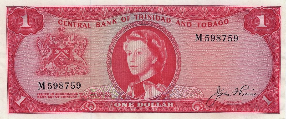 Front of Trinidad and Tobago p26a: 1 Dollar from 1964