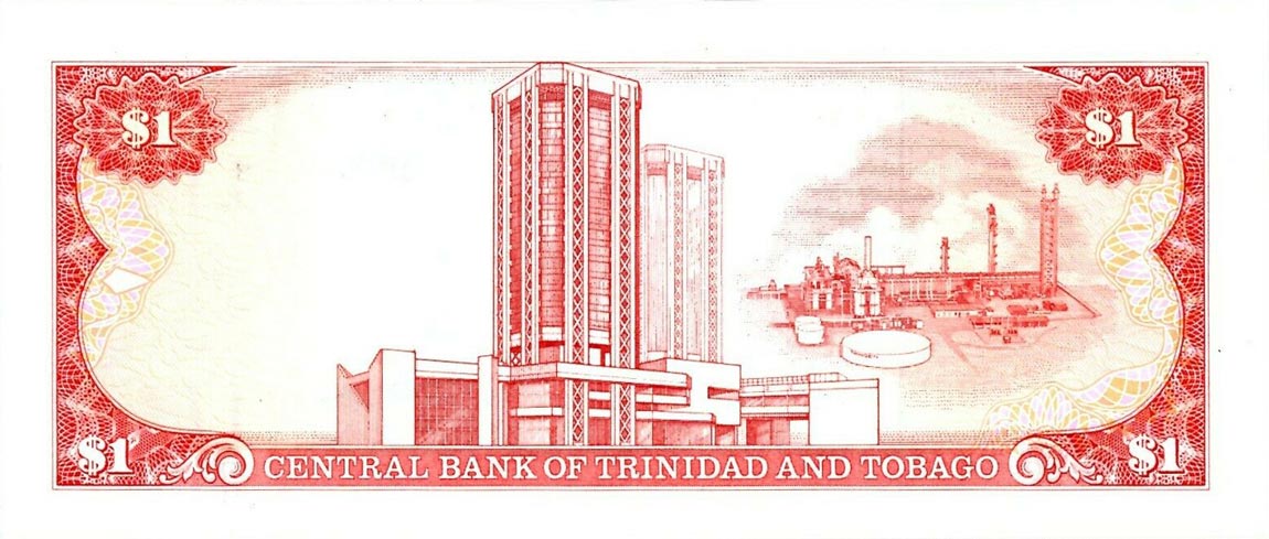 Back of Trinidad and Tobago p36d: 1 Dollar from 1985