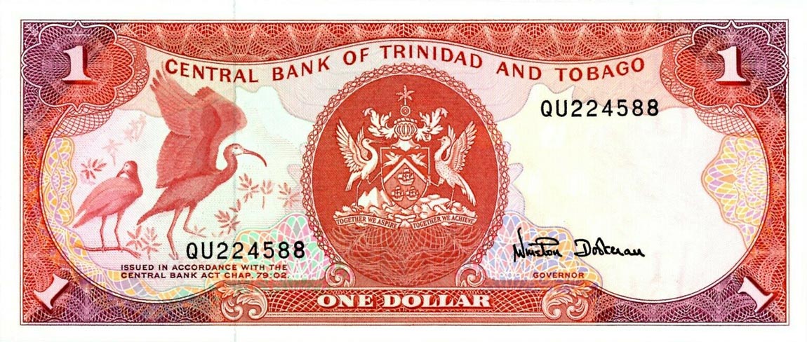 Front of Trinidad and Tobago p36d: 1 Dollar from 1985