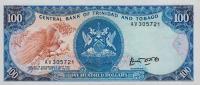 p40a from Trinidad and Tobago: 100 Dollars from 1985