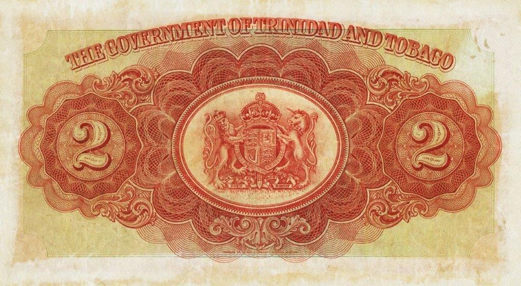 Back of Trinidad and Tobago p6a: 2 Dollars from 1934