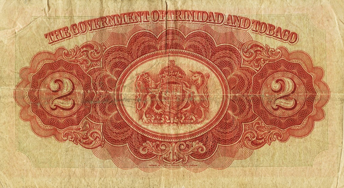 Back of Trinidad and Tobago p8a: 2 Dollars from 1942