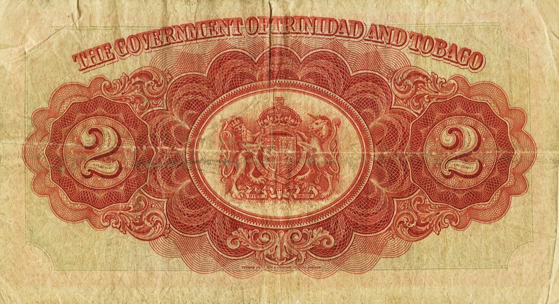 Back of Trinidad and Tobago p8a: 2 Dollars from 1942