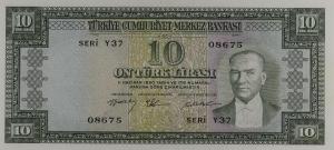 Gallery image for Turkey p158a: 10 Lira