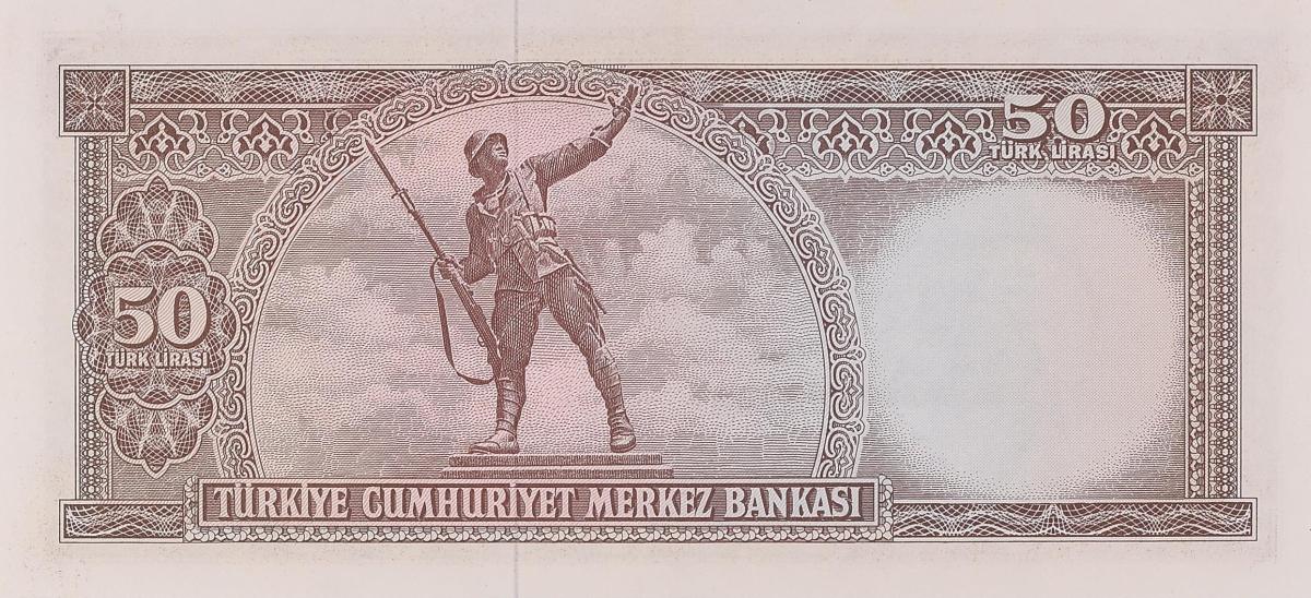 Back of Turkey p175a: 50 Lira from 1964