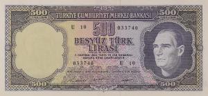 p183 from Turkey: 500 Lira from 1930