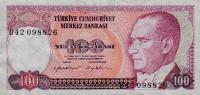 p194a from Turkey: 100 Lira from 1970