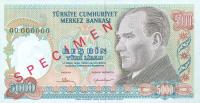Gallery image for Turkey p196As: 5000 Lira