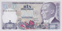 Gallery image for Turkey p196: 1000 Lira from 1970