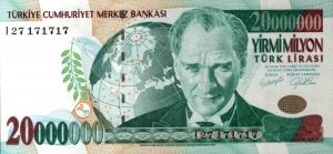 Gallery image for Turkey p215: 20000000 Lira