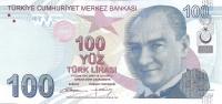 Gallery image for Turkey p226b: 100 Lira