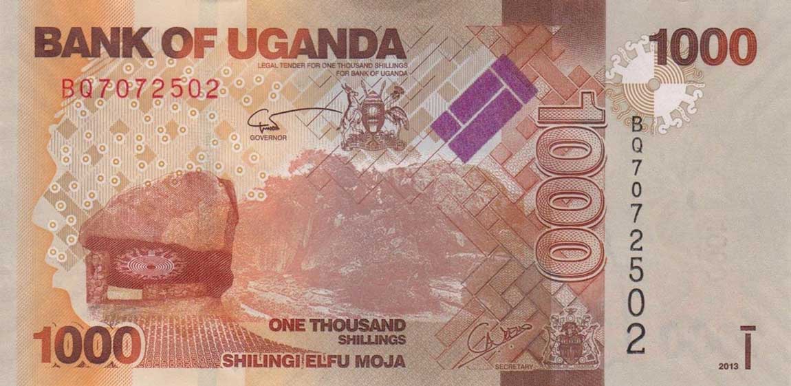 Front of Uganda p49b: 1000 Shillings from 2013
