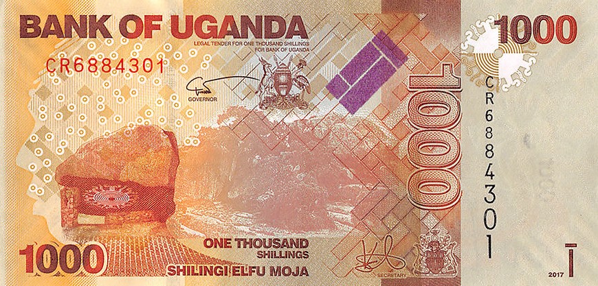 Front of Uganda p49e: 1000 Shillings from 2017