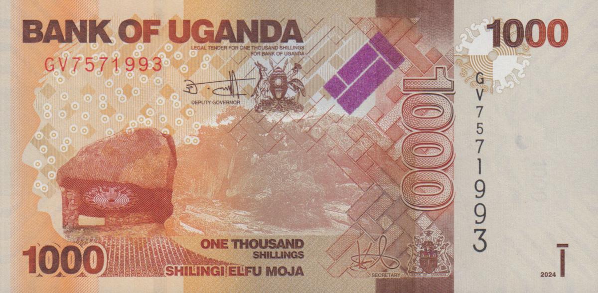 Front of Uganda p49h: 1000 Shillings from 2024