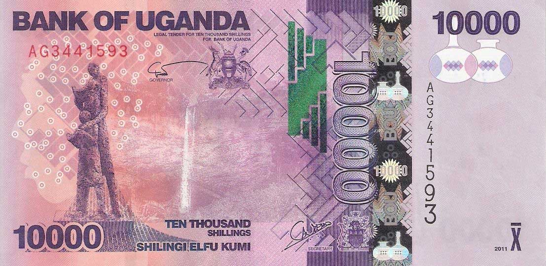 Front of Uganda p52b: 10000 Shillings from 2011