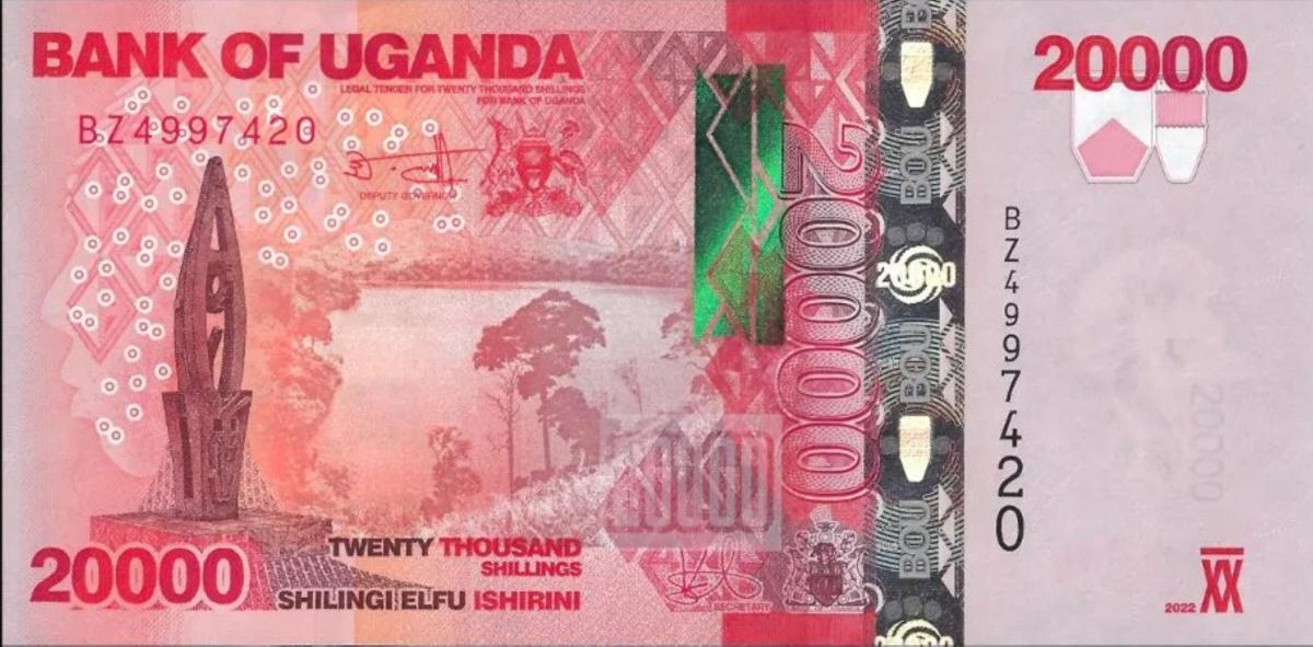 Front of Uganda p53g: 20000 Shillings from 2022