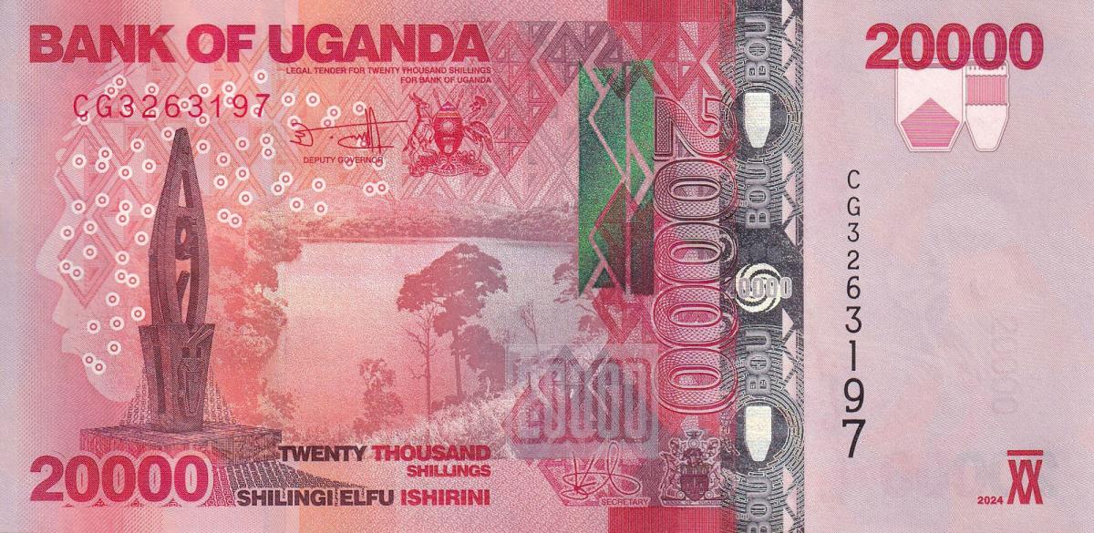 Front of Uganda p53h: 20000 Shillings from 2024