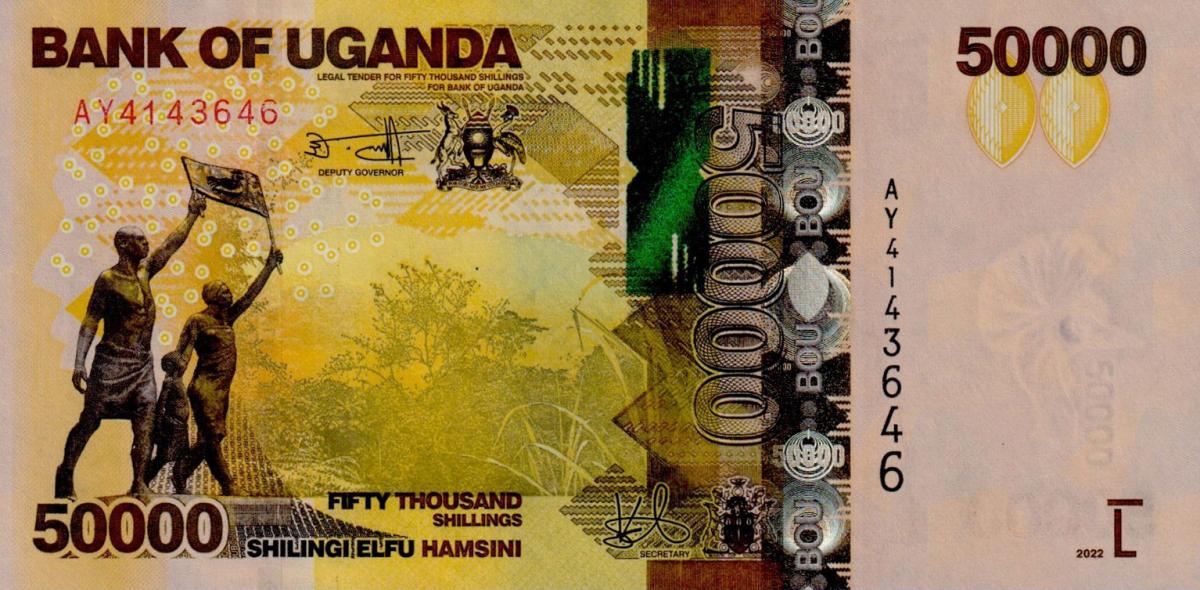 Front of Uganda p54f: 50000 Shillings from 2022
