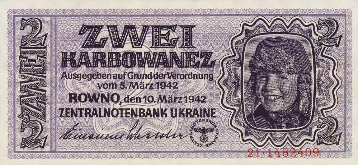 Front of Ukraine p50: 2 Karbowanez from 1942