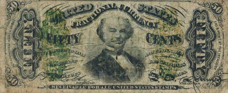 Front of United States p111a: 50 Cents from 1863