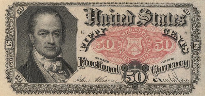 Front of United States p124: 50 Cents from 1863