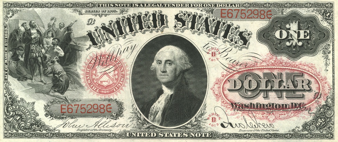 Front of United States p157e: 1 Dollar from 1875