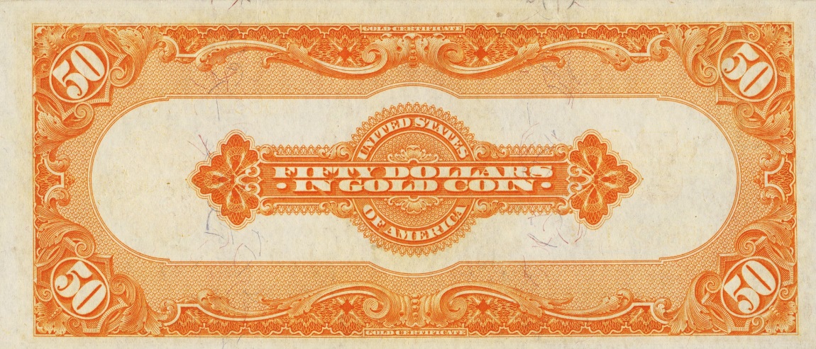 Back of United States p276: 50 Dollars from 1922