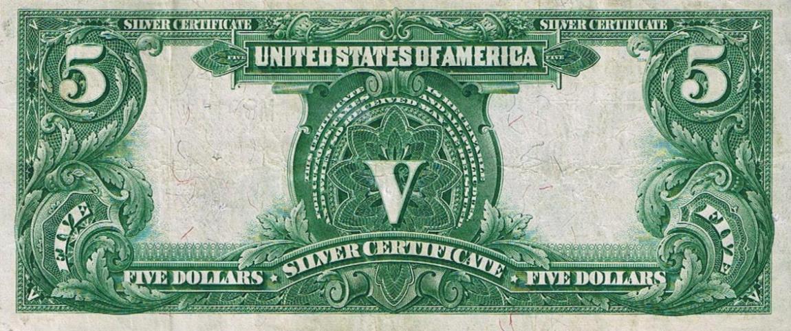 Back of United States p340: 5 Dollars from 1899