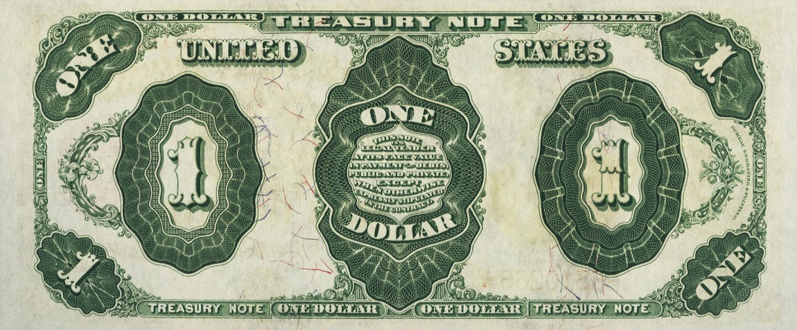 Back of United States p351: 1 Dollar from 1891