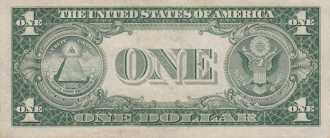 Back of United States p416D2f: 1 Dollar from 1935