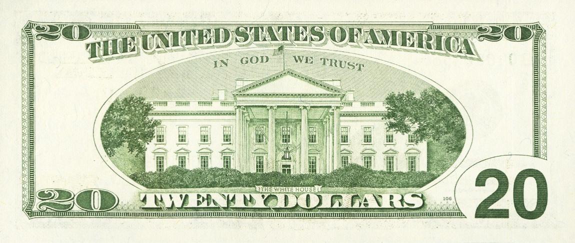 Back of United States p507: 20 Dollars from 1999